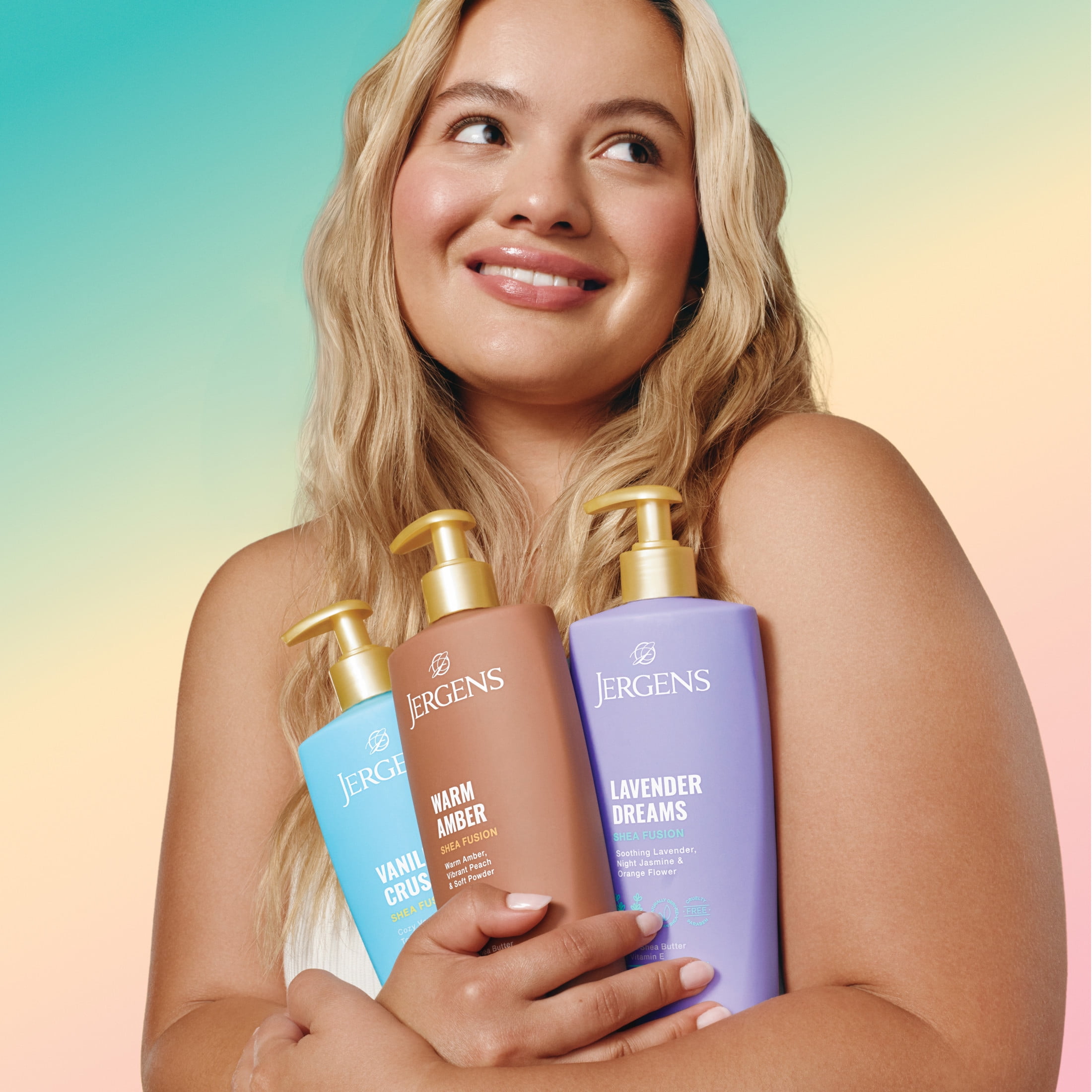 (5 pack) Jergens Shea Fusion Vanilla Crush Scented Body Lotion, Moisturizer for Dry Skin, 14 fl oz