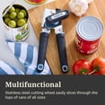 thumbnail image 2 of Farberware Soft Grips Manual Can Opener, Black with Slate Blue Accents, 2 of 11