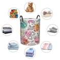 thumbnail image 6 of Balery Skull and Flowers Round Laundry Basket with Handles Waterproof Freestanding Laundry Hamper for Clothes Toys in the Dorm and Family-Medium, 6 of 8