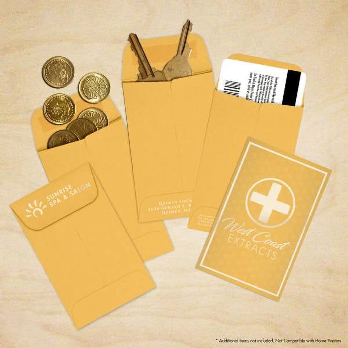 LUXPaper #1 Coin Envelopes w/ Moistenable Glue, Brown Kraft, 2 1/4in x 3 1/2in, 24lb, 1000/Pack