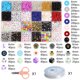 thumbnail image 1 of Cuentas de letras de polímero del alfabeto de bricolaje | Tiras de cuentas de letras personalizables | Suministro artesanal versátil para decoración de regalos de joyería | Material suave y seguro, 1 of 1