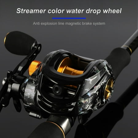 NIBOLOG Fishing Reel High Hardness Adjustable Metal Spinning Reel High Speed Baitcaster with 13+1 Ball Bearings for Outdoor