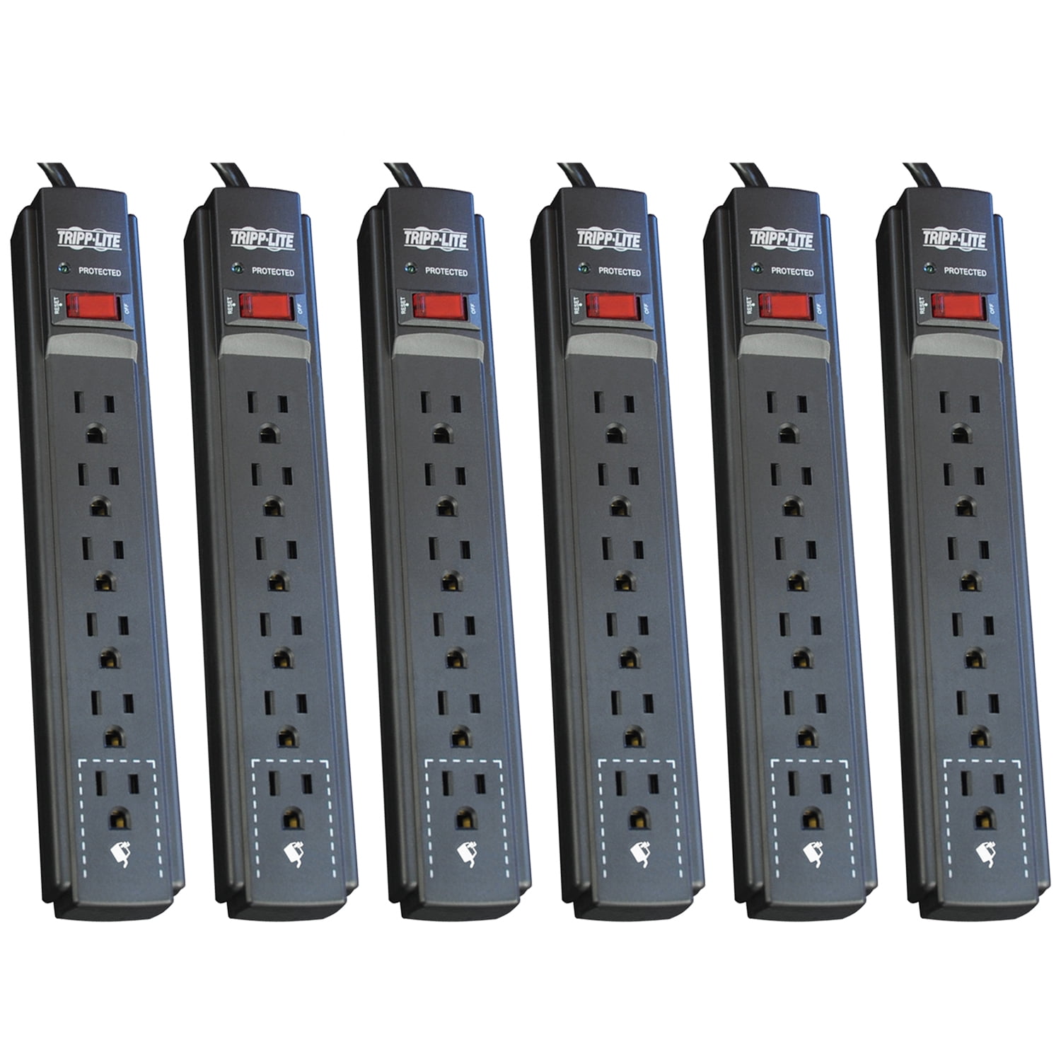 Surge Protector 6 Outlet, 6 Pack