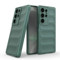 Fit for Samsung Galaxy S25 Ultra Case, Anti-Scratch & Fingerprint, Microfiber Liner Shockproof Soft Gel Rubber Silicone Cover Drop Protection Liquid Silicone Grip Case,Darkgreen