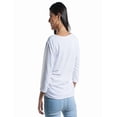thumbnail image 2 of Playera Maternidad Algodón Manga 3/4 Cómoda Ropa Embarazo Blusa Básica Mujer Casual Color Blanco, 2 of 4