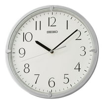 Seiko 12" Quartz Traditional Round Gray Wall Clock Analog Quartz Battery QHA007SLH