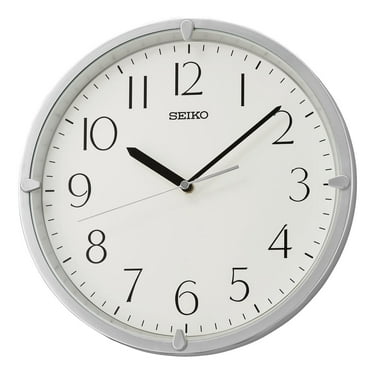 Seiko 12" Quartz Traditional Round Gray Wall Clock Analog Quartz Battery QHA007SLH