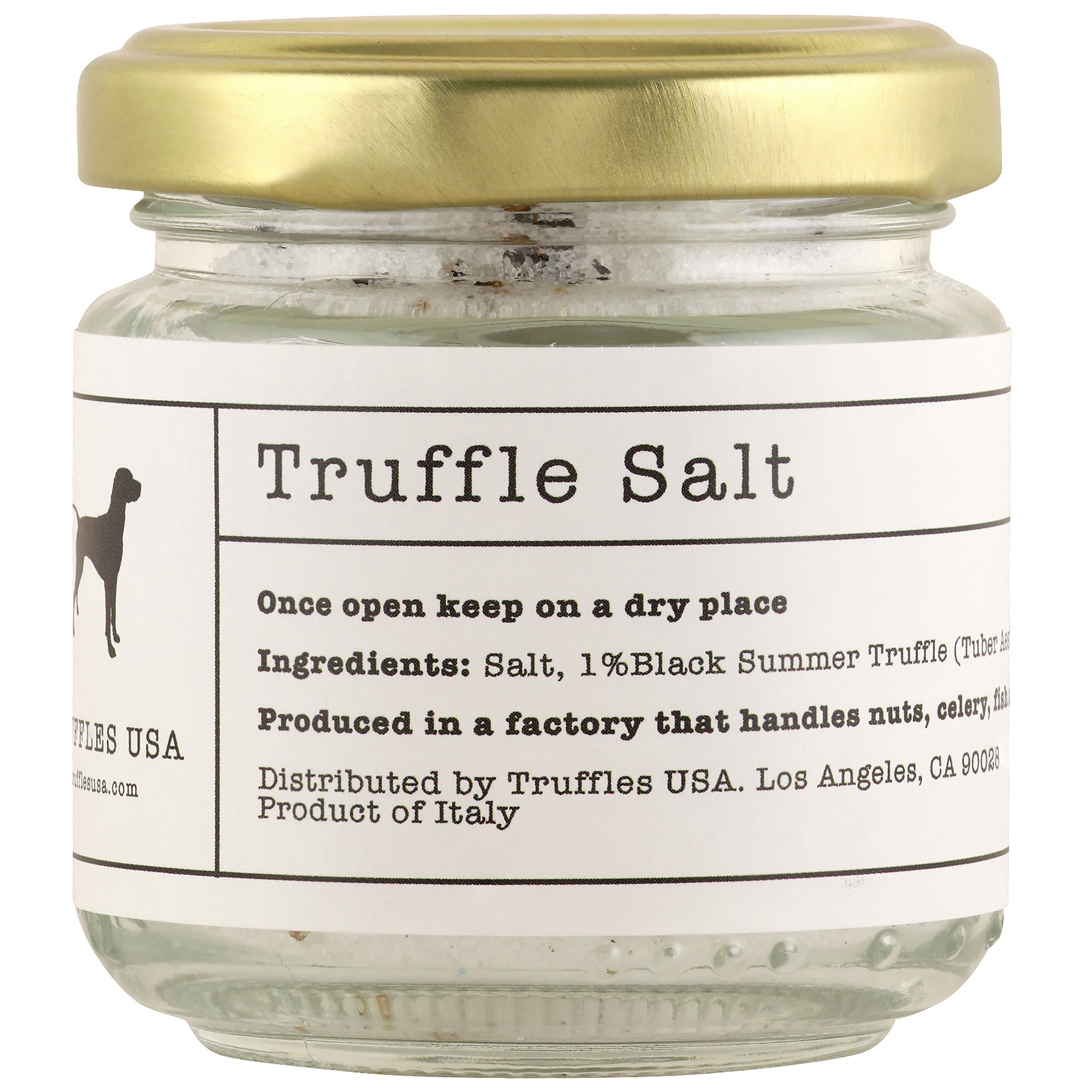 TRUFFLES USA Black Truffle Salt 3.5 oz (100g) Product of Italy