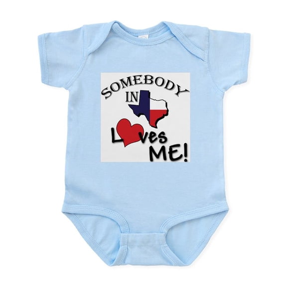 CafePress - Somebody In Texas Loves Me Infant Creeper - Baby Light Bodysuit, Size Newborn - 24 Months