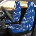 thumbnail image 4 of LNWH Car Seat Covers, Blue White Winter Snowflakes Car Interior Seat Covers - Universal Fit Most Cars, SUV, Trucks, 2pcs Car Seat Protectors, 4 of 8