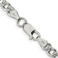 thumbnail image 3 of Sterling Silver 5.5mm Pave Curb Chain (22 X 5.5) Made In Italy qcf150-22, 3 of 5