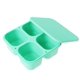 thumbnail image 1 of Una caja de silicona de cuatro compartimentos apta for alimentos, ideal for snacks, almuerzo, separador de ensaladas, recipiente for salsas y for llevar a todas partes., 1 of 2