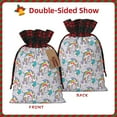 thumbnail image 2 of Rocae Unicorn DoingYoga Print Christmas Drawstring Linen Gift Bag with Drawstrings Treat Bag Goody Present Bags for Christmas Party Favor, 2 of 8