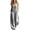 Black, variant on Womens Striped Sleeveless V Neck Button Front Jumpsuit Elastic Waist Loose Wide Leg Full Length with Side Pockets Soft Fabric Casual One Piece Pants