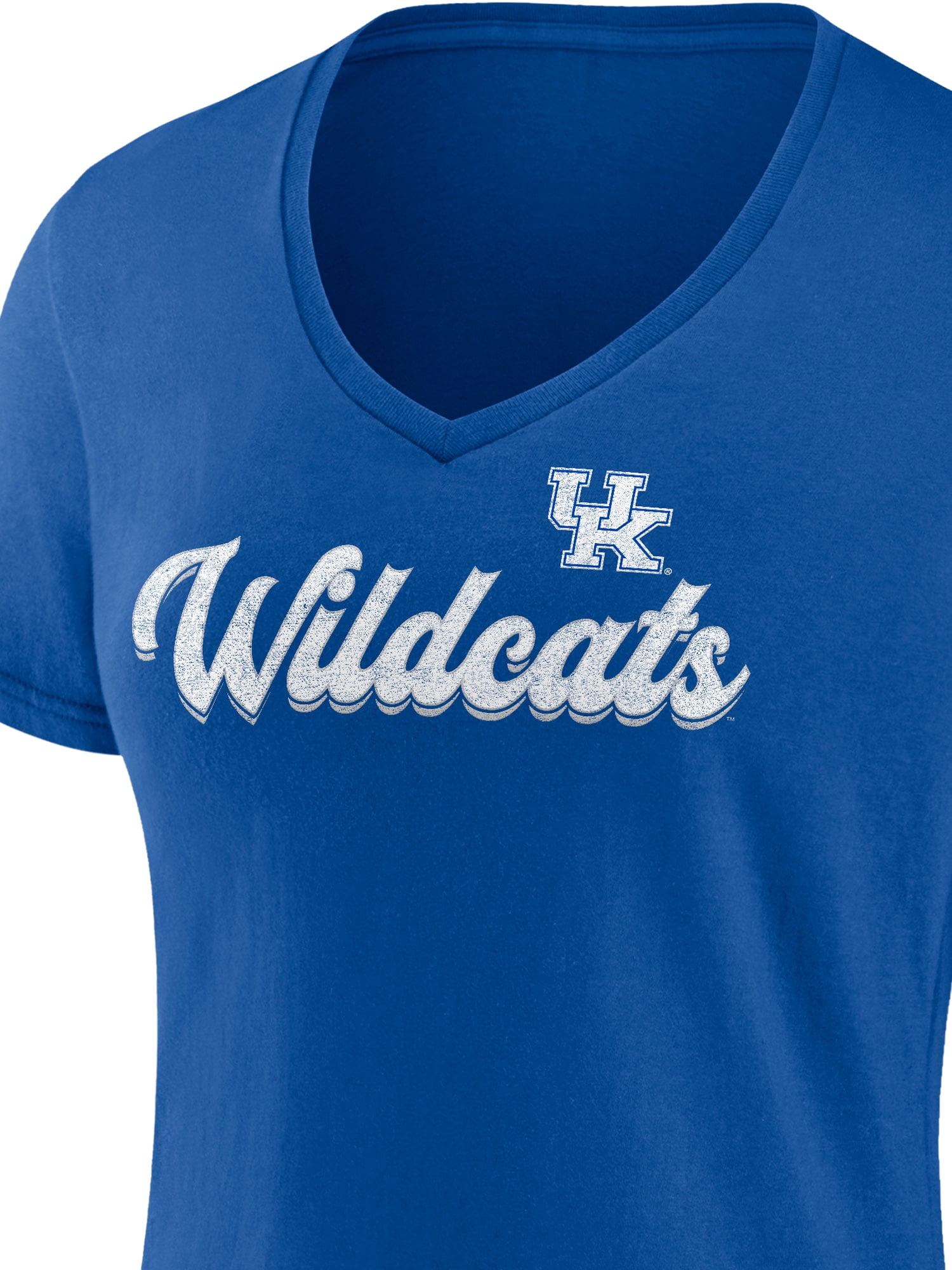 NCAA Kentucky Wildcats Women's Cotton Blue Short Sleeve T-Shirt
