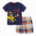 thumbnail image 5 of TOWED22 Baby Boy Summer Outfits 2pcs Crewneck Short Sleeve Shirt Top Cute Bunny Graphic Elastic Waist Shorts Clothes(Navy,2-3 Y), 5 of 9