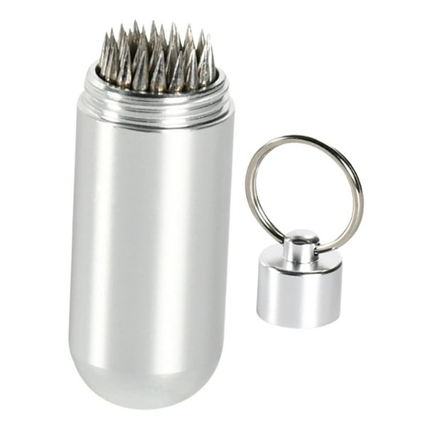 Herramienta para reparar puntas de tacos de billar, forma de punta de taco, portátil, profesional, de aluminio, resistente. Plata
