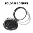 thumbnail image 3 of Graflsoa Compact Blue Folding Mirror Comb - Portable Plastic Round Design for On-the-Go Styling, 3 of 4