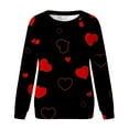 thumbnail image 4 of Aboser Womens Spring Shirts Pink Valentine's Day Tops Fashion Love Graphic Tshirts Heart Raglans Long Sleeve Pullover Sweatshirt, Idea Gift for Her, 4 of 5