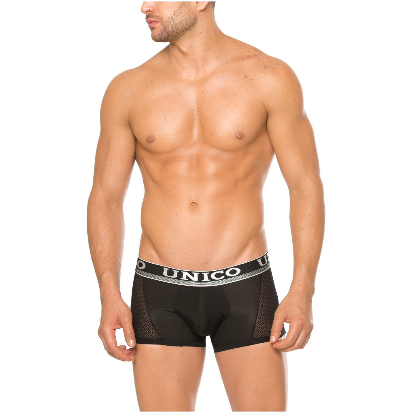 Mundo Unico Solid Microfiber Boxer Briefs Underwear for Men Calzoncillos para Hombres Black S