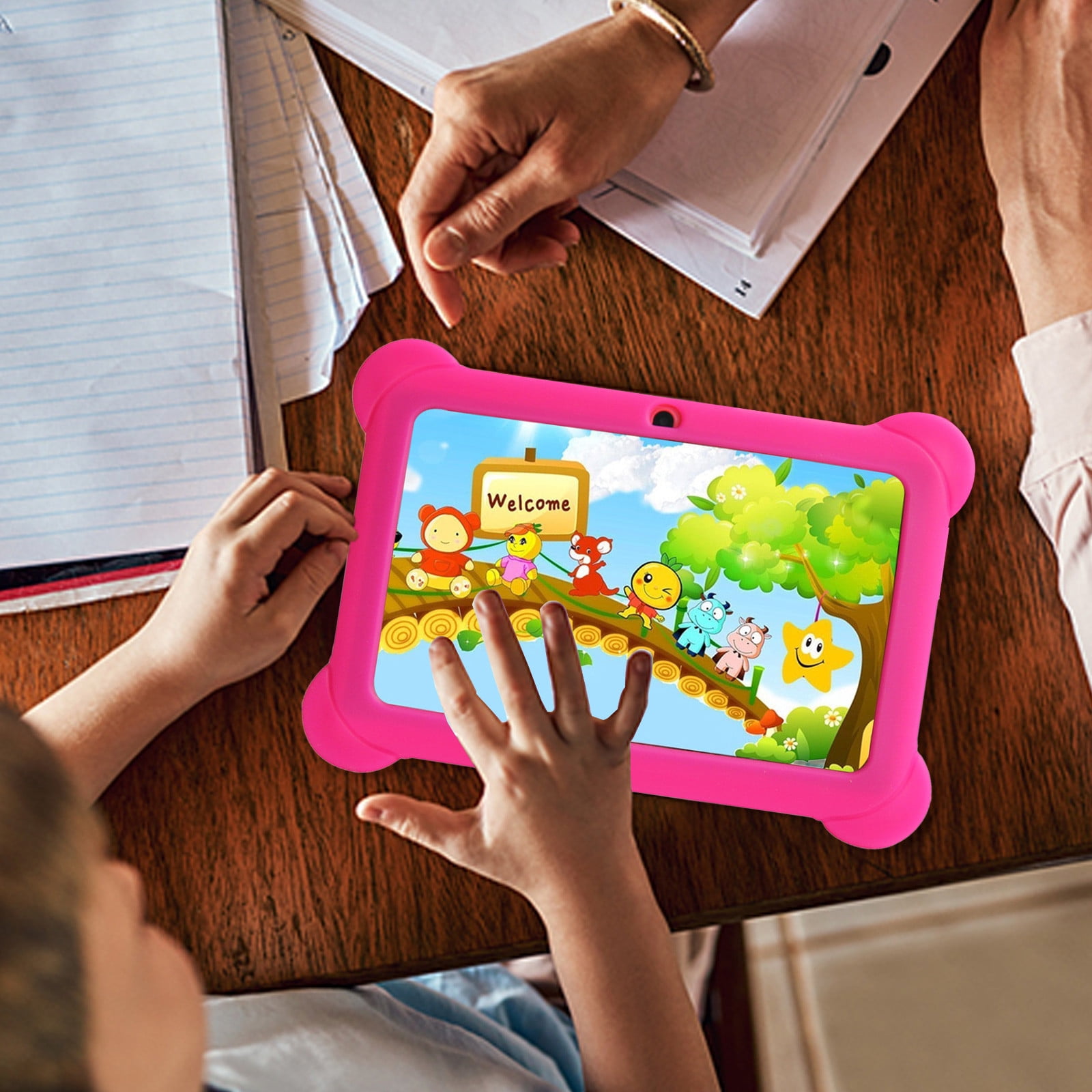 PPgejGEK 7-inch Children's Tablet Computer android Tablets Children's Early Education Learning Machine Parent-child Gift Machine Christmas Gift Built-in Cameras Festival Gift