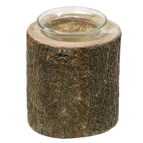 Tree Trunk Candle Holder