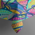 thumbnail image 5 of Blue Pioneer Flower and Leaf Pattern Square Tablecloth,Waterproof Square Table Cover,Wipeable Spillproof Washable Table Cover for Home Kitchen Party Decor 52"x52"(132x132cm), 5 of 6