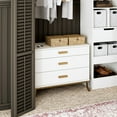 thumbnail image 3 of Ameriwood Home Clementine Small 3-Drawer Dresser with Oval Handles, White & Gold, 3 of 12