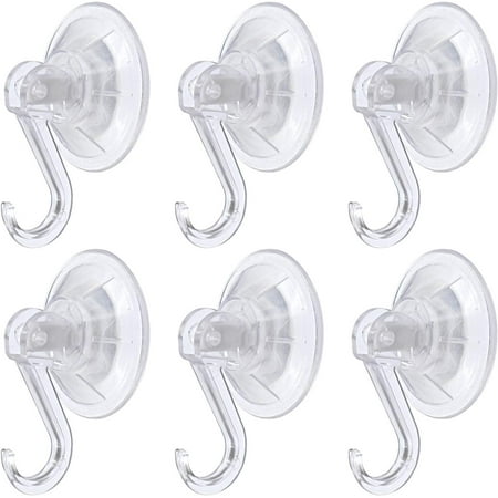 

Clear Plastic Suction Cup Hook 6 Pack Ultra Heavy Duty Hooks Strong Power Lock Hooks Vacuum Traceless Hooks Smooth Waterproof Oil-Proof Wall Shower Kitchen Window Bathroom Holder