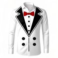 thumbnail image 4 of XDZJLR Christmas Shirts For Men Festive Holiday Print Button Down Shirt Long Sleeve Casual Comfortable Daily Wear Soft Fabric Classic Fit Blouse White Xxxl, 4 of 4