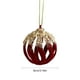 thumbnail image 3 of Adornos navideños Yuanzi rojos con purpurina - Bolas colgantes de 8 cm para decorar el árbol de Navidad, fiestas y el hogar, juego de 5 bolas de terciopelo rojo con destellos dorados, 3 of 6