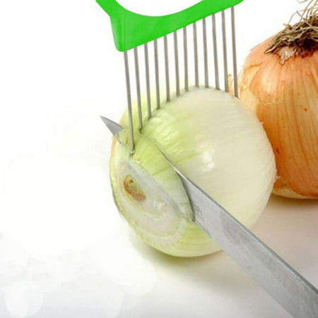 1PC Fruit Vegetable Onion Tomato Holder Slicer Cutting Kitchen Favor Slicing Cut ter