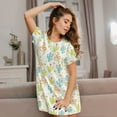 thumbnail image 3 of Naloa Snake And Cactus Print Women Nightgowns,Womens Loungewear,Short Sleeve Sleepwear,Comfy Ladies Nightdress, 3 of 6