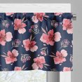 thumbnail image 3 of Ambesonne Watercolor Valance Pack of 2, Pink Garden Flora, 54"X18", Navy Blue Coral, 3 of 5
