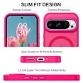 thumbnail image 2 of YINLAI Google Pixel 9 Case Mag-safe Translucent Matte Magnetic Pixel 9 Case Slim Fit Shockproof Protective Phone Cases for Google Pixel 9 6.3", Hot pink, 2 of 7