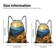 thumbnail image 2 of Kdxio Elegant Sunset Sunflower Print Drawstring Backpack Bag,Waterproof Draw String Back Sack, Gym Drawstring Bags Swim Bag For Unisex, 2 of 5
