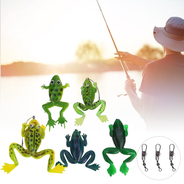 Cebos para Señuelos de Rana ANGGREK Línea Antimordida de Señuelo de Rana Duradero para Pesca al Aire Libre
