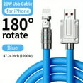 thumbnail image 5 of 20W Fast Charge For IPhone Cable 180 Degree Rotation Elbow Cable For Game Liquid Silicone Charger USB IPhone Cable, 5 of 5