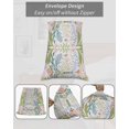 thumbnail image 7 of Boho Green Flower Pillow Covers Queen Size 2 Pack, Botanical Watercolor Leaf Floral Soft Bed Throw Pillowcases Breathable Cooling Long Lumbar Body Pillow Sham Cover for Bed Sofa 20''x30'', 7 of 7