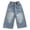 Blue A2, variant on Girls Straight Denim Pants Add On Side Pockets Girls Long Pants with Delicate Exterior Making for Sweet Summer Outer Looks