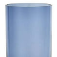 thumbnail image 3 of Blue Mouth Blown Bubble Glass Thick Walled Cylinder Vase, 3 of 4