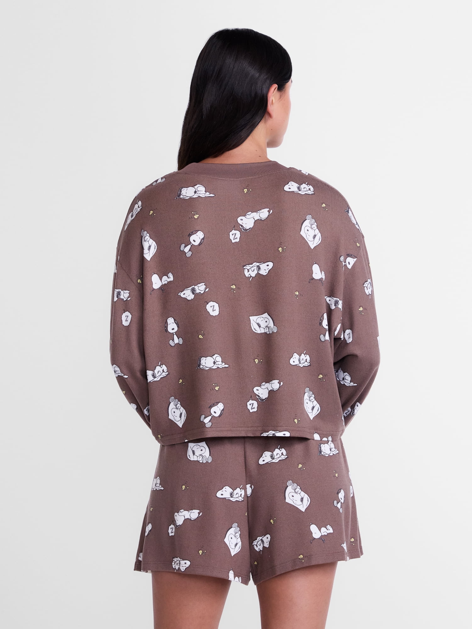 Peanuts Women's and Women's Plus Tee and Shorts Pajama Set by Grayson Social, 2-Piece, Sizes XS-3X