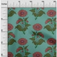 thumbnail image 1 of oneOone Cotton Poplin Twill Dusty Teal Green Fabric Floral Block Fabric For Sewing Print Craft Fabric By The Yard 56 Inches Wide, 1 of 4