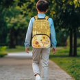 thumbnail image 3 of Binienty Gold Glitter Sunflower Axolotl Girls Backpack Age 6-8 17 Inch Lightweight School Backpack with Laptop Compartment Schoolbag Students Back to School Gifts, 3 of 8