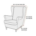 thumbnail image 3 of AIGIA Wingback Chair Slipcover 2-Piece Jacquard Stretch Wingback Chair Sofa Slipcover Armchair Cover with Elastic Bottom, 3 of 25
