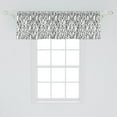 thumbnail image 2 of Ambesonne Geometric Window Valance, Eighties Inspirations, 42" x 18", Black Grey White, 2 of 3
