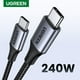 thumbnail image 2 of Cable USB tipo C UGREEN de 240 W para iPhone 15, Samsung S23, Power Line PD3.1 para PS5, Nintendo Switch, cable USB C PD de 5 A con supercarga de 5 A, 2 of 5