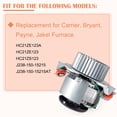 thumbnail image 2 of Conjunto de motor inductor de horno Hiorucet J238-150-15215 HC21ZE123A, 2 of 7