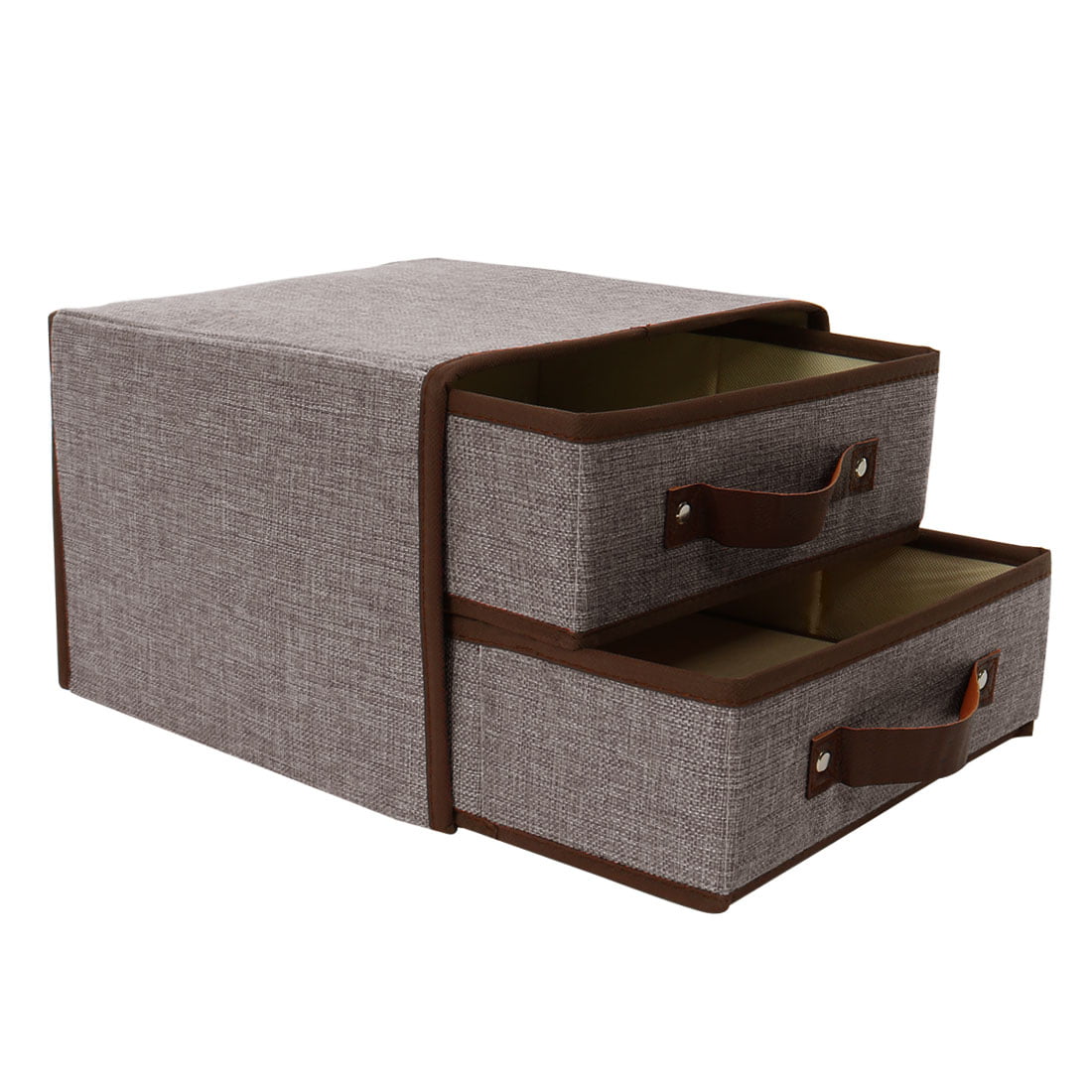 Foldable 2Drawer Fabric Storage Bin Chest Unit for Closet