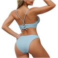thumbnail image 3 of Traje de baño para mujer, estilo bikini de Europa y América, con efecto lavado, para mujer., 3 of 3